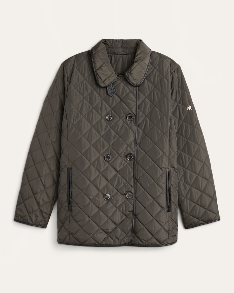 Front of plus size Blake Quilted Peacoat by Lauren Ralph Lauren | Dia&Co | dia_product_style_image_id:176102